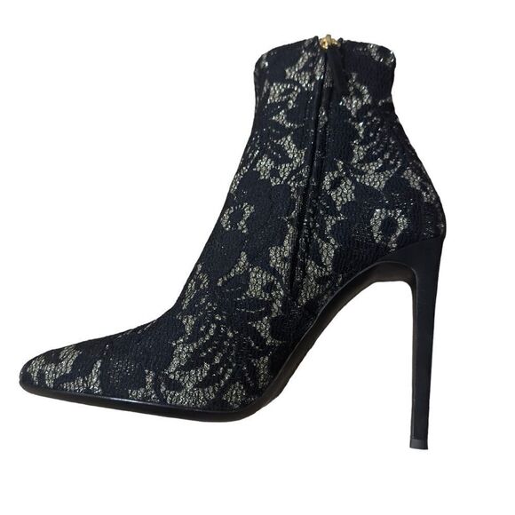 Giuseppe Zanotti Black Lace Pointy High Heel Boots Size 40 (US 10) - Picture 8 of 15